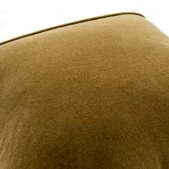 Damask Moss Green Wool Embroidered Cushion – Luxury Scrolled Motif Cotton & Velvet Throw Pillow -Daals Store HW CUSH DAMASK MOSS detail5