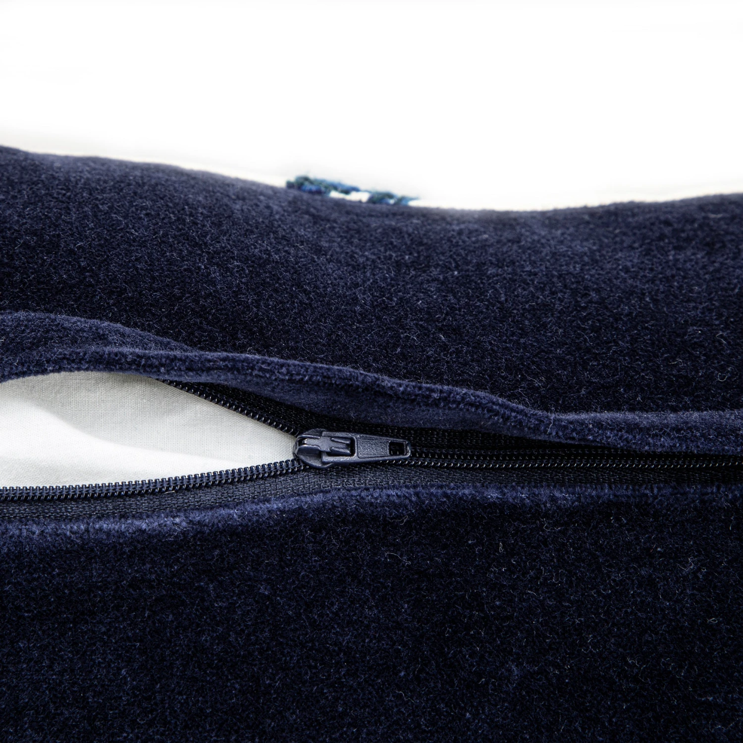 Damask Sapphire Wool Embroidered Cushion 8 Damask Sapphire Wool Embroidered Cushion - Image 8