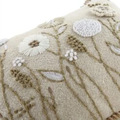 Delilah Rectangular Cushion β Hand Embroidered Crochet Flowers & Jute Lace Detail 7 Delilah Rectangular Cushion β Hand Embroidered Crochet Flowers & Jute Lace Detail -Daals Store HW CUSH DELILAH35 detail1