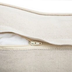 Dulcie Cream Textured Wool French Knot Cotton Slub Cushion – 50x50cm Decorative Pillow -Daals Store HW CUSH DULCIE CREAM detail4