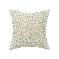 Dulcie Green Wool French Knot Cushion