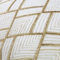 Luxe Collection Empire Pearl Velvet Hand-Beaded Cushion – Art Deco Inspired 45x45 Throw Pillow -Daals Store HW CUSH EMPIRE 45 detail3