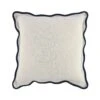 Evie Linen Prussian Blue Scalloped Square Cushion -Daals Store HW CUSH EVIELINEN BLUE50 WB1