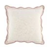 Evie Linen Dusky Pink Scalloped Square Cushion -Daals Store HW CUSH EVIELINEN PINK50 WB1