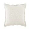 Evie Linen Powder White Scalloped Square Cushion 17 Evie Linen Powder White Scalloped Square Cushion -Daals Store HW CUSH EVIELINEN WHITE50 WB1