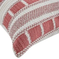 Hattie Pink Embroidered 100% Linen Cushion -Daals Store HW CUSH HATTIE PINK detail2