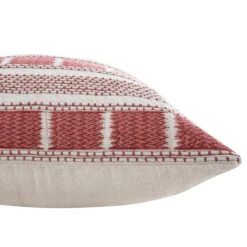 Hattie Pink Embroidered 100% Linen Cushion -Daals Store HW CUSH HATTIE PINK detail3