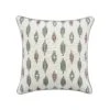 Patola Ikat Slate Blue And Pink French Knot Linen Cushion -Daals Store HW CUSH IKAT PATOLA BLUEPINK WB1