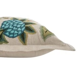 Flora & Fauna Hand Embroidered Jacobean Pomegranate Cushion 9 Flora & Fauna Hand Embroidered Jacobean Pomegranate Cushion -Daals Store HW CUSH JACOPOMEGRAN detail3