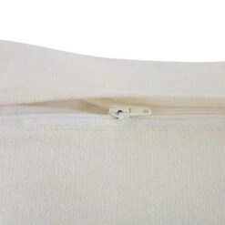 Vine Collection Japonica White Cotton Slub Cushion – Hand Embroidered Leaf & Wooden Bead Detail with Tassels -Daals Store HW CUSH JAPONICA45 detail4