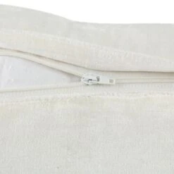 Luxe Collection Jasmine Pearl White Velvet Cushion – Hand-Beaded Golden Leaf Detail -Daals Store HW CUSH JASMINE45 detail4