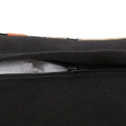 Javari Burnt Terracotta and Beige Appliqué Cushion – Black Cotton Slub Decorative Pillow 13 Javari Burnt Terracotta and Beige Appliqué Cushion – Black Cotton Slub Decorative Pillow -Daals Store HW CUSH JAVARI APPLIQUE45 detail4