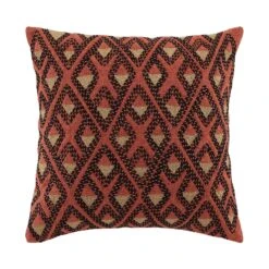 Javari Burnt Terracotta Stitched Cushion 9 Javari Burnt Terracotta Stitched Cushion -Daals Store HW CUSH JAVARISTICHED45 WB1