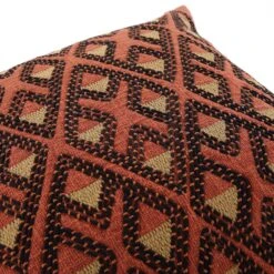 Javari Burnt Terracotta Stitched Cushion 11 Javari Burnt Terracotta Stitched Cushion -Daals Store HW CUSH JAVARISTICHED45 detail2