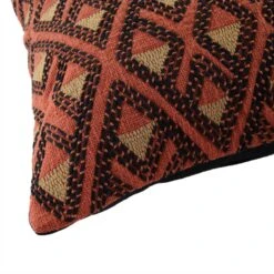 Javari Burnt Terracotta Stitched Cushion 12 Javari Burnt Terracotta Stitched Cushion -Daals Store HW CUSH JAVARISTICHED45 detail3