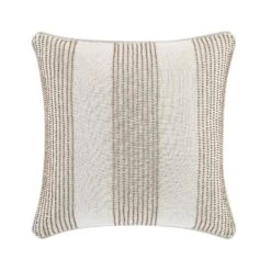 Luxe Collection Josie Natural and Gold Hand Beaded Cushion - Dobby Cotton Home Decor -Daals Store HW CUSH JOSIE45 WB1