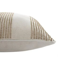 Luxe Collection Josie Natural and Gold Hand Beaded Cushion - Dobby Cotton Home Decor -Daals Store HW CUSH JOSIE45 detail1