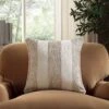 Luxe Collection Josie Natural and Gold Hand Beaded Cushion - Dobby Cotton Home Decor -Daals Store HW CUSH JOSIE45 main