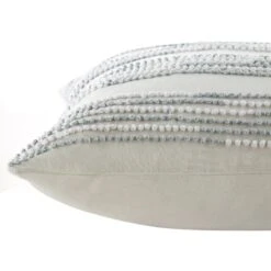 Indigo Collection Laguna French Knot White & Soft Blue Textured Cotton Cushion - 45x45cm Square Throw Pillow 12 Indigo Collection Laguna French Knot White & Soft Blue Textured Cotton Cushion - 45x45cm Square Throw Pillow -Daals Store HW CUSH LAGUNA45 detail1