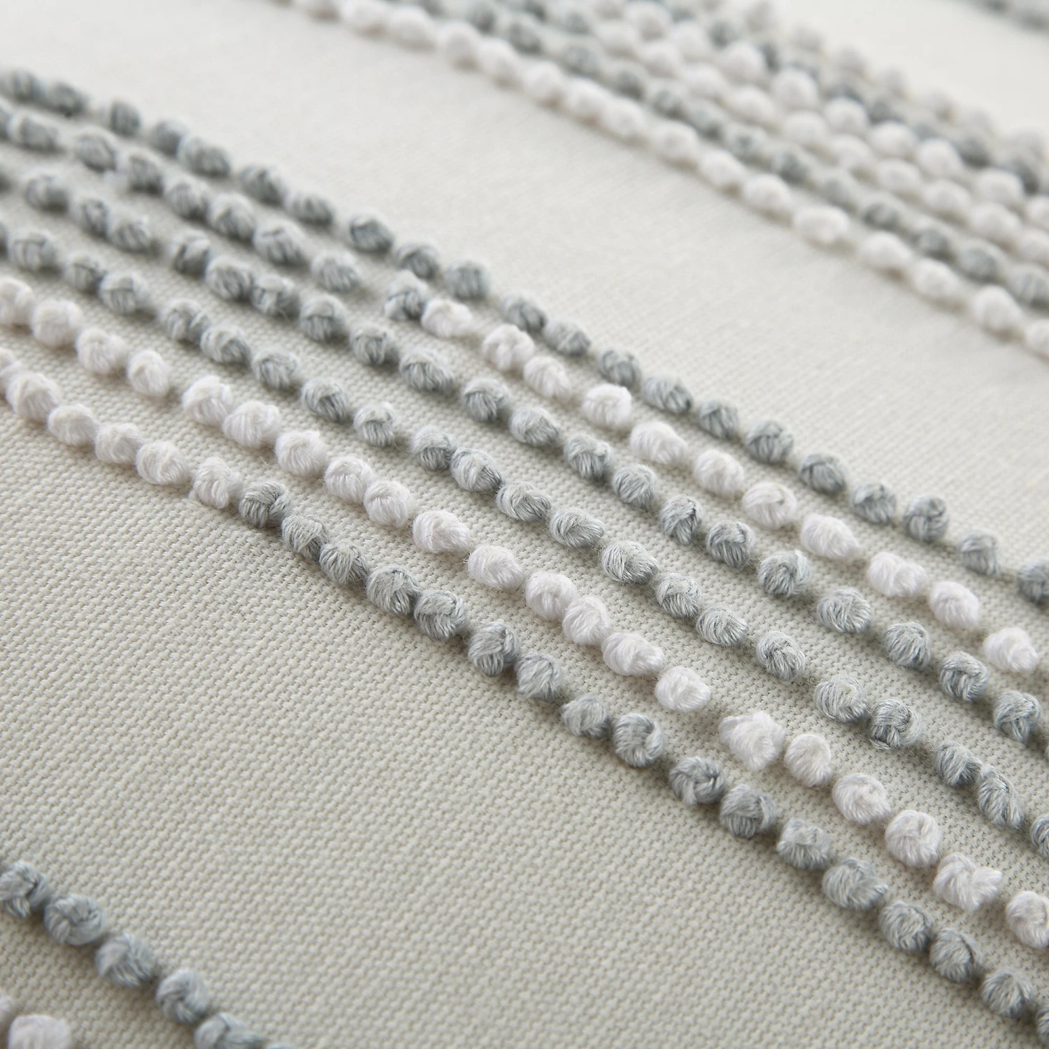 Indigo Collection Laguna French Knot White & Soft Blue Textured Cotton Cushion - 45x45cm Square Throw Pillow 7 Indigo Collection Laguna French Knot White & Soft Blue Textured Cotton Cushion - 45x45cm Square Throw Pillow - Image 7