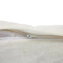 Luxe Collection Luna Pearl White Velvet Hand-Beaded Gold Cushion - 45x45cm -Daals Store HW CUSH LUNA45 detail4