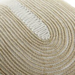 Luxe Collection Pearl White & Champagne Gold Zari Velvet Cushion – Odilla Sparkle Cord Embroidery Lumbar Pillow -Daals Store HW CUSH LUXEODILLA30 detail3