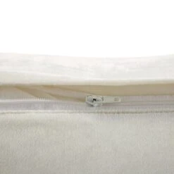 Luxe Collection Pearl White & Champagne Gold Zari Velvet Cushion – Odilla Sparkle Cord Embroidery Lumbar Pillow -Daals Store HW CUSH LUXEODILLA30 detail4