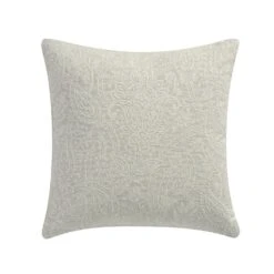 Madeleine Grey Paisley Jacquard Cotton Cushion