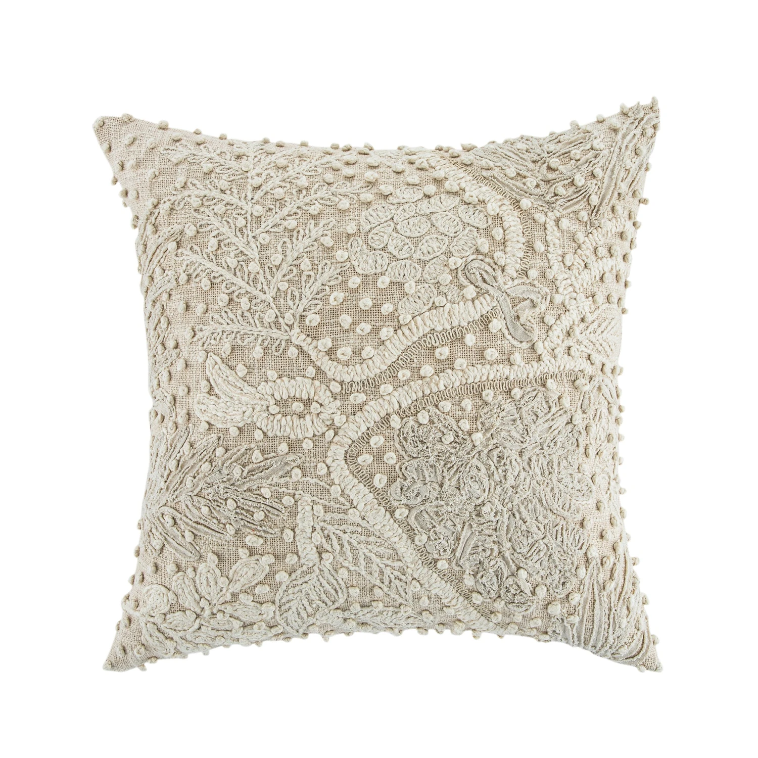 Maison Neutral Josie Embroidered French Knot Cushion 1 Maison Neutral Josie Embroidered French Knot Cushion