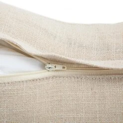 Maison Neutral Rosanna Cushion – Cream & Beige Floral Wool Embroidery Cotton Slub -Daals Store HW CUSH MAISON ROSANNA detail4