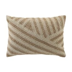 Boho Collection Nile Natural Jute Cord Cushion – Handcrafted Textured Rectangular Throw Pillow -Daals Store HW CUSH NILE35 WB1
