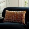 Luxe Collection Orla Apricot Cotton Velvet Cushion β Hand Beaded Metallic Silver Lumbar Pillow 12 Luxe Collection Orla Apricot Cotton Velvet Cushion β Hand Beaded Metallic Silver Lumbar Pillow -Daals Store HW CUSH ORLA30 main