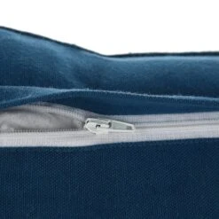 Luxe Collection Ottavia Teal with Silver Beading – Beaded Cotton Velvet Square Glam Cushion -Daals Store HW CUSH OTTAVIA45 detail6