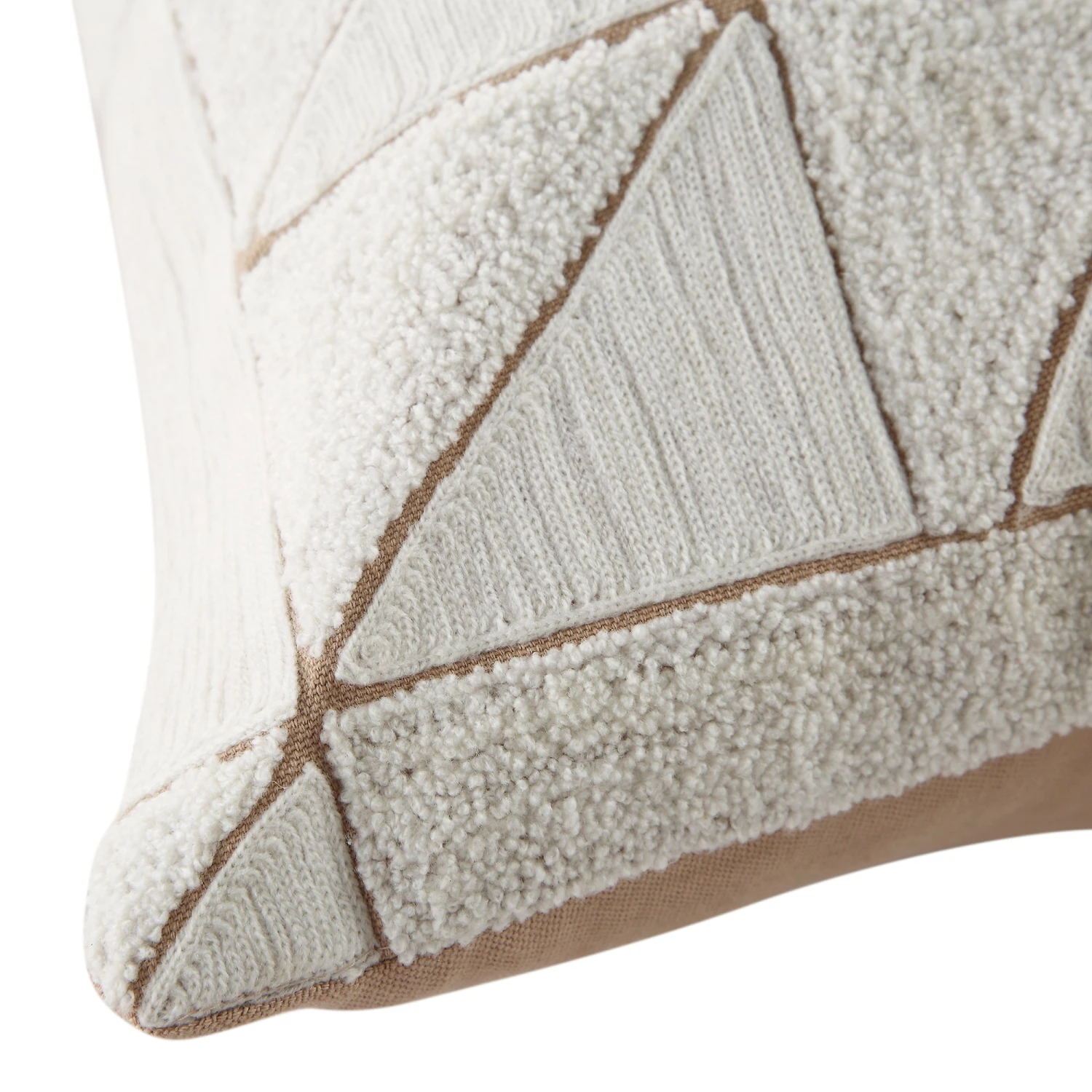 Luxe Collection Victoria Bouclé Patchwork Hand Beaded Cushion - Apricot Reverse 45x45 7 Luxe Collection Victoria Bouclé Patchwork Hand Beaded Cushion - Apricot Reverse 45x45 - Image 7