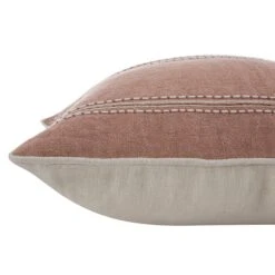 Pembroke Stripe 100% Linen Pink Cushion 8 Pembroke Stripe 100% Linen Pink Cushion -Daals Store HW CUSH PEMBROKESTRIPE PINK detail3