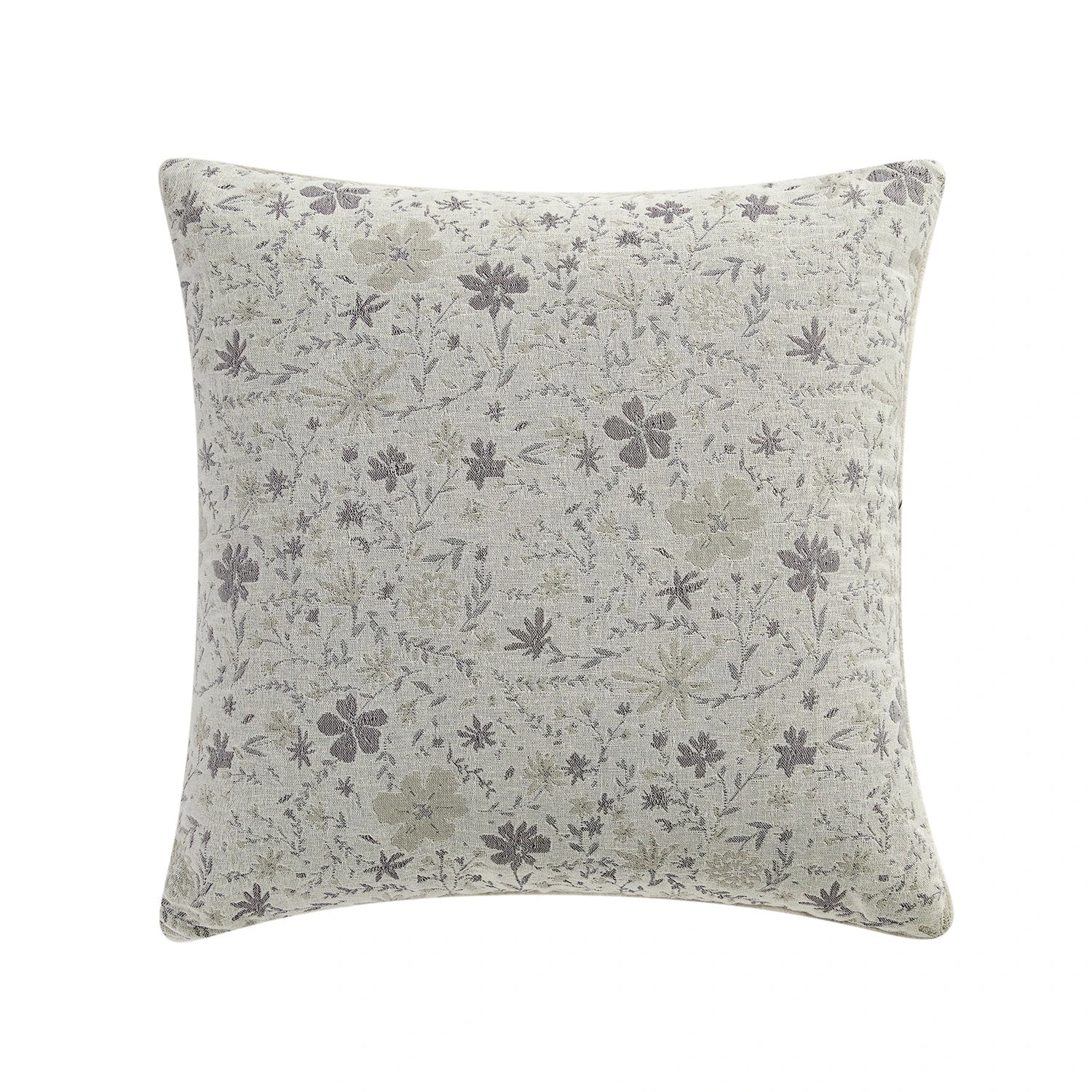 Penelope Muted Grey Ditsy Floral β Jacquard Textured Cotton 50x50 Decorative Cushion 1 Penelope Muted Grey Ditsy Floral β Jacquard Textured Cotton 50x50 Decorative Cushion