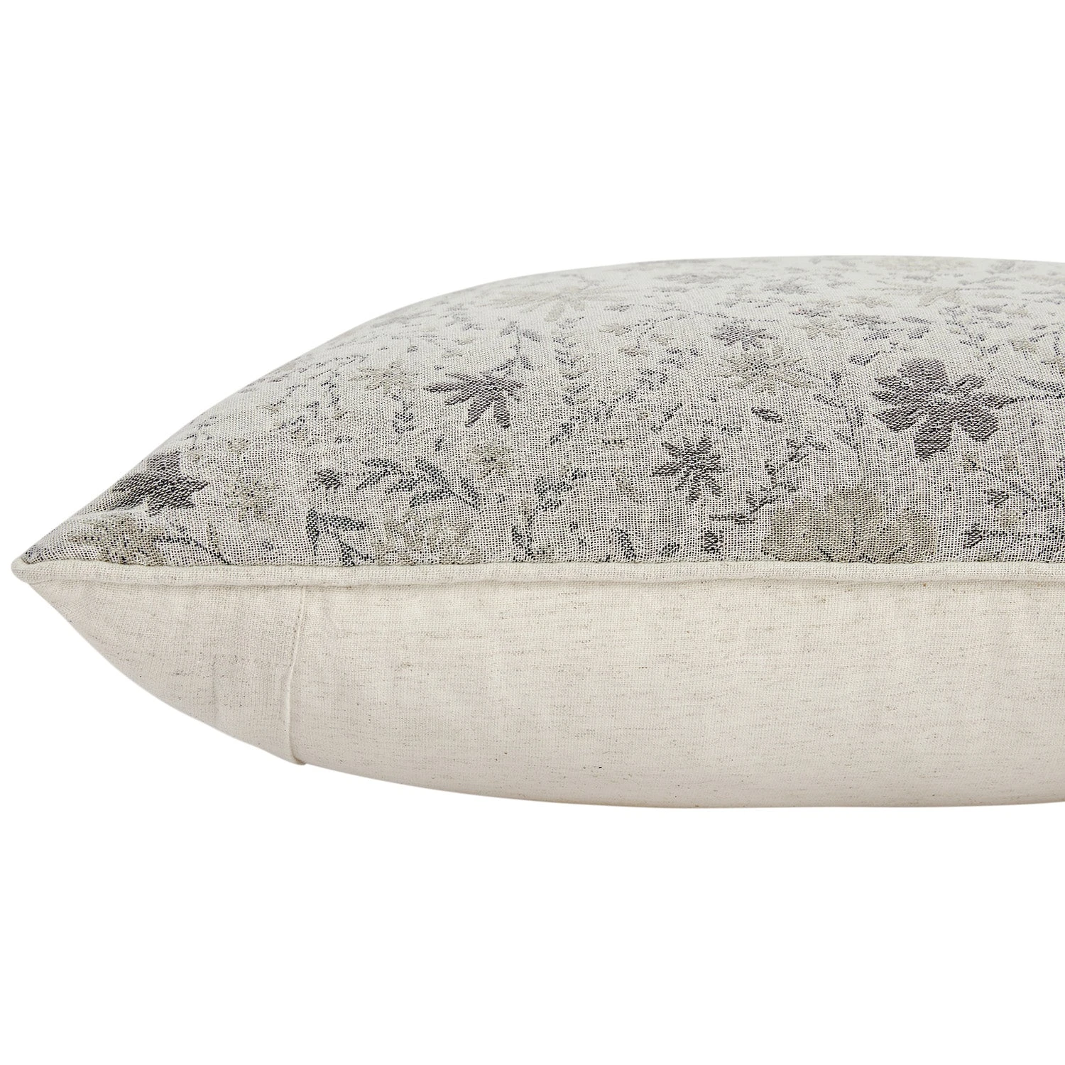 Penelope Muted Grey Ditsy Floral β Jacquard Textured Cotton 50x50 Decorative Cushion 2 Penelope Muted Grey Ditsy Floral β Jacquard Textured Cotton 50x50 Decorative Cushion - Image 2