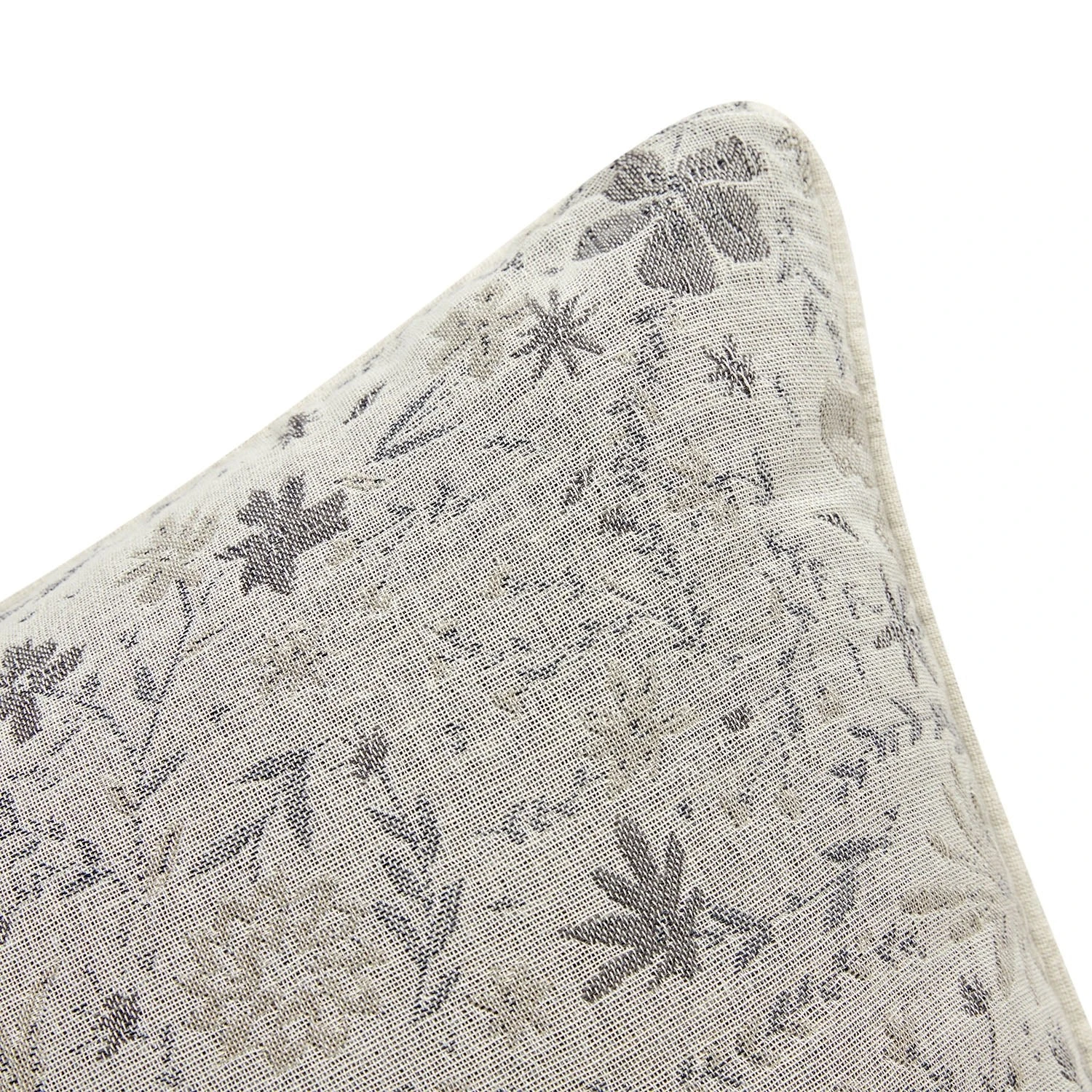 Penelope Muted Grey Ditsy Floral β Jacquard Textured Cotton 50x50 Decorative Cushion 3 Penelope Muted Grey Ditsy Floral β Jacquard Textured Cotton 50x50 Decorative Cushion - Image 3