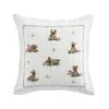Whimsical Animals Playful Pooches Hand Embroidered Cushion -Daals Store HW CUSH POOCHES WB1