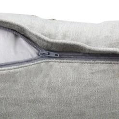 Luxe Collection Reina Silver Cotton Velvet – Hand Beaded Golden Accents Glam Cushion 15 Luxe Collection Reina Silver Cotton Velvet – Hand Beaded Golden Accents Glam Cushion -Daals Store HW CUSH REINA45 detail4