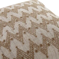Boho Collection River Cushion β Natural Woven Cotton with Beige Zig-Zag Running Stitch & Tassels 12 Boho Collection River Cushion β Natural Woven Cotton with Beige Zig-Zag Running Stitch & Tassels -Daals Store HW CUSH RIVER45 detail3