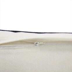 Indigo Collection Saphira White & Blue Floral Rectangular Cushion - Hand-Embroidered Beadwork -Daals Store HW CUSH SAPHIRA35 detail4