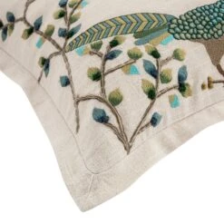 Flora & Fauna Hand Embroidered Songbird Cushion 21 Flora & Fauna Hand Embroidered Songbird Cushion -Daals Store HW CUSH SONGBIRD detail4
