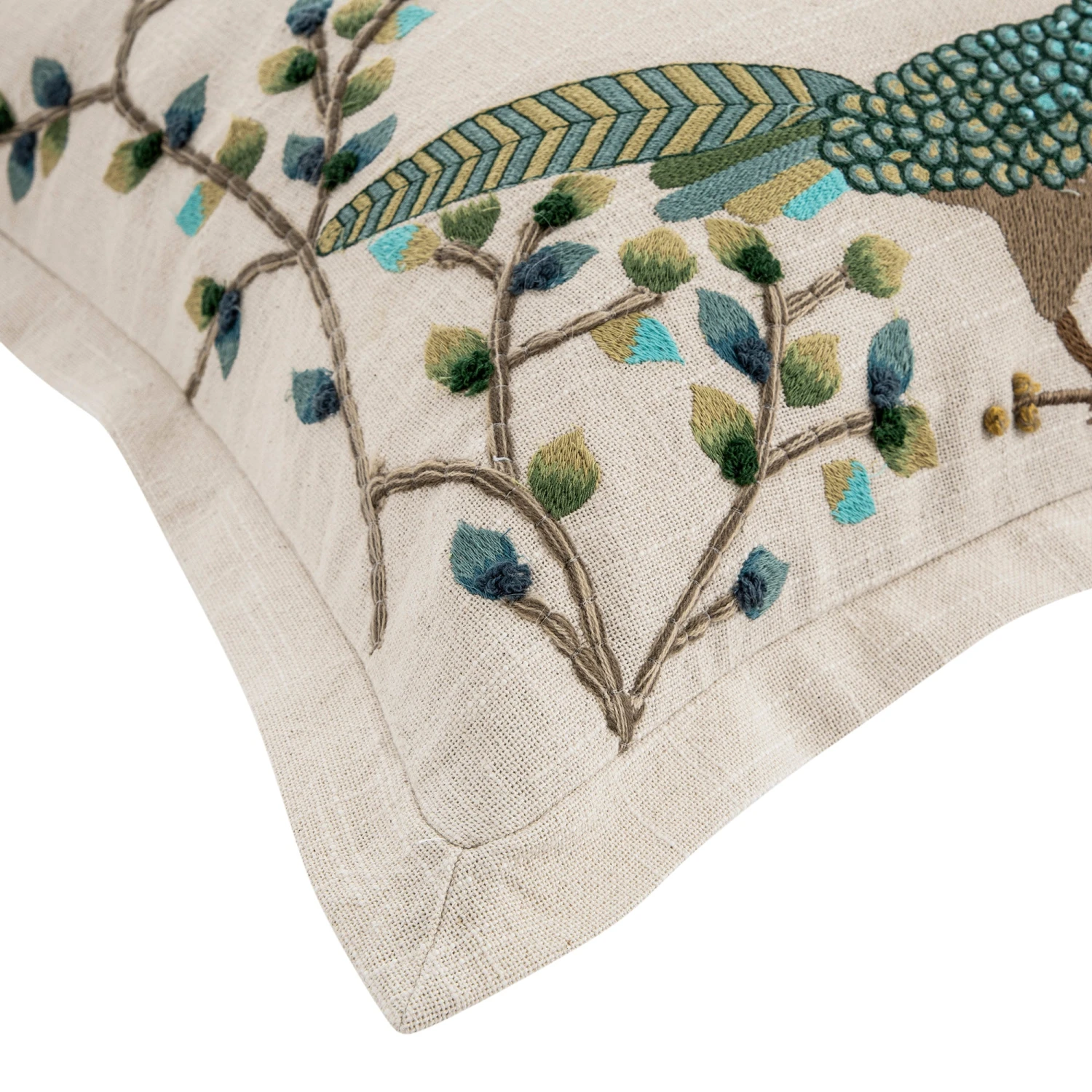 Flora & Fauna Hand Embroidered Songbird Cushion 10 Flora & Fauna Hand Embroidered Songbird Cushion - Image 10