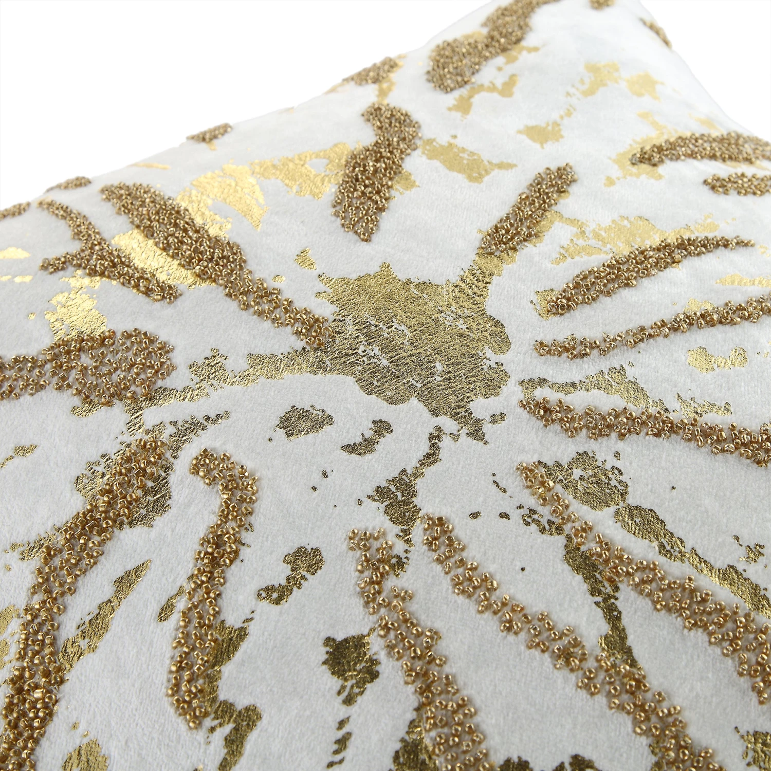 Luxe Collection Starburst Gold Foil Hand Beaded Velvet Cushion 5 Luxe Collection Starburst Gold Foil Hand Beaded Velvet Cushion - Image 5