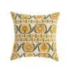 Indra Suzani Sundance Yellow Floral Crewelwork Wool Embroidered Cushion - 50x50cm -Daals Store HW CUSH SUZANI YELLOW WB1