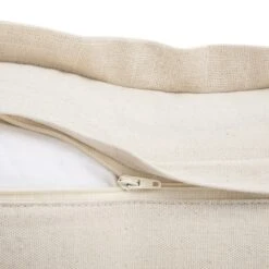 Flora & Fauna Cream Tree of Life Hand Embroidered Cushion – Jacobean Crewelwork 50x50 Cotton Square Pillow -Daals Store HW CUSH TREELIFE detail4