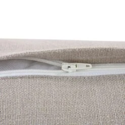 Wild Lotus Hand Embroidered Floral Cushion - Vine Collection Light Grey Beaded Decor -Daals Store HW CUSH WILDLOTUS45 detail4