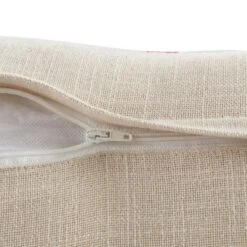 Ikat Collection Fuchsia Pink Hand Embroidered Cushion - 45x45 Cotton Decorative Throw Pillow -Daals Store HW IKAT FUSCHIA45 detail4