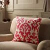Ikat Collection Fuchsia Hand Embroidered Cushion -Daals Store HW IKAT FUSCHIA45 main